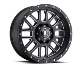 ICON Alpha 20x9 5x150 16mm Offset 5.625in BS 110.1mm Bore Satin Black/Milled Windows Wheel for Lexus LX J200