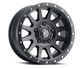 ICON Compression 17x8.5 5x150 25mm Offset 5.75in BS 110.1mm Bore Satin Black Wheel for Lexus LX J200