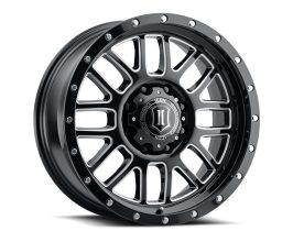 ICON Alpha 20x9 5x150 16mm Offset 5.625in BS Gloss Black Milled Spokes Wheel for Lexus LX J200
