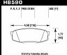 HAWK 08-14 Toyota Land Cruiser Ceramic Street Rear Brake Pads for Lexus NX300h / NX300