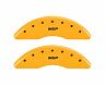 MGP Caliper Covers 4 Caliper Covers Engraved Front & Rear Yellow finish black ch