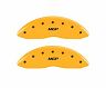 MGP Caliper Covers 4 Caliper Covers Engraved Front & Rear Yellow finish black ch