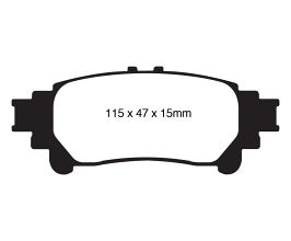 EBC 13+ Lexus GS350 3.5 RWD Yellowstuff Rear Brake Pads for Lexus RX AL10
