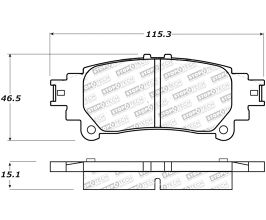StopTech StopTech Street Select Brake Pads w/Hardware - Rear for Lexus RX AL10