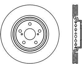 StopTech StopTech 10-15 Lexus RX350 Cryo Sport Front Right Slotted Rotor for Lexus RX AL10