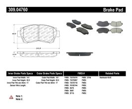 StopTech StopTech Performance Brake Pads for Lexus SC Z30
