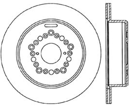 StopTech StopTech 93-97 Lexus GS300/93-00 LS400/92-00 SC400 Rear Left Sport Slotted/Drilled Cryo Rotor for Lexus SC Z30