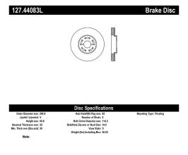 StopTech StopTech 93-05 Lexus GS300/GS350/GS400/GS430/GS450H / 00-05 Lexus IS300 / 93-94 Lexus LS400/LS430/L for Lexus SC Z40