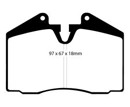 EBC 89-95 Ferrari 348 3.4 Redstuff Front/Rear Brake Pads (Axle Set Only) for Maserati GranTurismo M145
