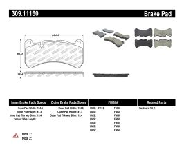 StopTech StopTech Performance Brake Pads for Maserati GranTurismo M145