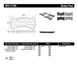 StopTech StopTech Performance Brake Pads for Maserati GranTurismo