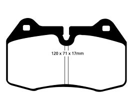 EBC 94-99 BMW M5 3.8 (E34) Yellowstuff Front Brake Pads for Maserati Quattroporte M139