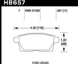 HAWK 07-10 Ford Edge / Lincoln MKX / Mazda CX-7/CX-9 HPS Street Rear Brake Pads for Mazda CX-9 TB