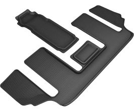 3D Mats 20-21 Mazda CX-9 6-Seat without 2nd Row Console Kagu 3rd Row Floormats - Black for Mazda CX-9 TC