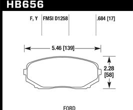 HAWK 07-10 Ford Edge / 10 Lincoln MKX / 07-10 Mazda CX-7/CX-9 HPS Street Front Brake Pads for Mazda CX-9 TC