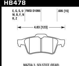 HAWK 13-14 Ford Focus ST / Mazda/ Volvo Performance Ceramic Street Rear Brake Pads for Mazda Mazda3 BL