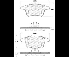 StopTech StopTech Street Touring 07-09 Mazda 3 Front Brake Pads for Mazda Mazda3 BL