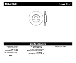 StopTech StopTech Drilled Sport Brake Rotor for Mazda Mazda3 BL
