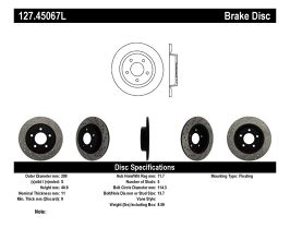 StopTech StopTech 04-10 Mazda3 Slotted & Drilled Left Rear Rotor for Mazda Mazda3 BL