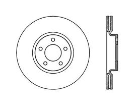 StopTech StopTech Power Slot 07-09 Mazdaspeed3 Slotted Right Front Rotor for Mazda Mazda3 BL