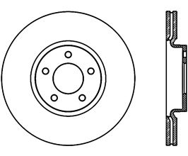 StopTech StopTech Power Slot 07-09 Mazdaspeed3 Slotted CRYO Left Front Rotor for Mazda Mazda3 BL