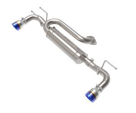 aFe Power 19-22 Mazda 3 L4 2.5L Takeda 3in to 2-1/2in 304 SS Axle-Back Exhaust w/ Blue Flame Tip for Mazda Mazda3 BP