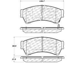 StopTech StopTech Street Touring 06-10 Ford Fusion / 07-10 Lincoln MKZ Front Brake Pads for Mazda Mazda6 GG