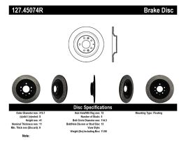 StopTech StopTech 06-07 Mazda Tribute 6 Slotted & Drilled Right Rear Rotor for Mazda Mazda6 GG