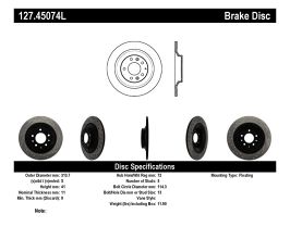 StopTech StopTech 06-07 Mazda Tribute 6 Slotted & Drilled Left Rear Rotor for Mazda Mazda6 GG