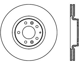 StopTech StopTech 06-07 Mazda6 Slotted & Drilled Left Front Rotor for Mazda Mazda6 GG