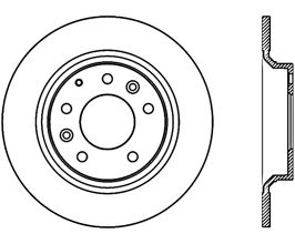 StopTech StopTech Power Slot Mazda Mazda6 Cryo Slotted Right Rear Rotor for Mazda Mazda6 GG