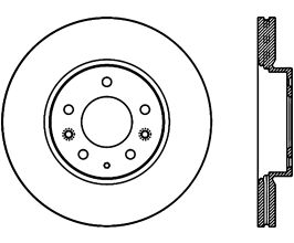 StopTech StopTech 06-13 Mazda 6 SportStop Cryo Slotted & Drilled Front Left Rotor for Mazda Mazda6 GH