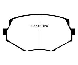 EBC 94-01 Mazda Miata MX5 1.8 Yellowstuff Front Brake Pads for Mazda Miata NA