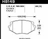 HAWK 94-05 Miata / 01-05 Normal Suspension Performance Ceramic  Street Front Brake Pads (D635)