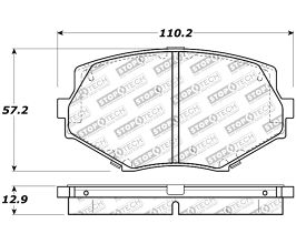 StopTech StopTech Street Touring 94-97/99-05 Miata w/Normal Suspension Front Brake Pads D635 for Mazda Miata NA