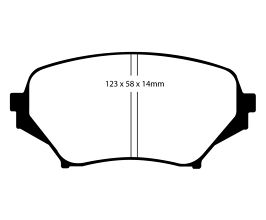 EBC 06-15 Mazda Miata MX5 2.0 Yellowstuff Front Brake Pads for Mazda Miata NC