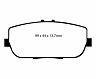 EBC 06-15 Mazda Miata MX5 2.0 Ultimax2 Rear Brake Pads for Mazda MX-5 Miata Sport/Club/Grand Touring/RF Club/RF Grand Touring