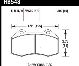 HAWK 08-10 Chevrolet Cobalt / HHR HPS 5.0 Front Brake Pads for Mazda Miata ND