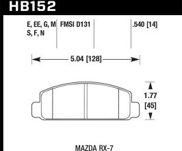 HAWK 84-91 Mazda RX-7 DTC-60 Race Front Brake Pads for Mazda RX-7 FC