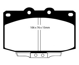 EBC 86-89 Mazda RX7 2.4 (1.3 Rotary)(Vented Rear Rotors) Redstuff Front Brake Pads for Mazda RX-7 FD3S
