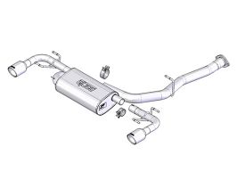 Borla 03-09 Mazda RX-8 1.3L Single Round Rolled Angle-Cut Cat-Back Exhaust for Mazda RX-8 SE