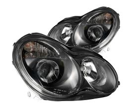 Anzo 2001-2007 Mercedes Benz C Class W203 Projector Headlights Black for Mercedes C-Class W203