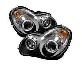 Spyder Mercedes Benz C-Class 01-05 4 DrProjector Headlights Halogen LED Halo Blk PRO-YD-MBW203-HL-BK for Mercedes C-Class W203