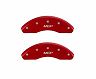 MGP Caliper Covers 4 Caliper Covers Engraved Front & Rear Red finish silver ch