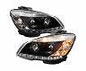 Spyder Mercedes Benz C-Class 08-11 Projector Headlights Halogen - DRL Blk PRO-YD-MBW20408-DRL-BK