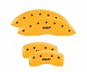 MGP Caliper Covers 4 Caliper Covers Engraved Front & Rear Yellow finish black ch