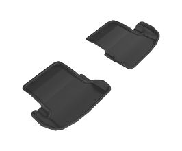 3D Mats 2016-2020 Mercedes-Benz C-Class Coupe C205 Kagu 2nd Row Floormats - Black for Mercedes C-Class W205