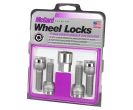 McGard Wheel Lock Bolt Set - 4pk. (Radius Seat) M14X1.5 / 17mm Hex / 27.0mm Shank Length - Chrome for Mercedes C-Class W205