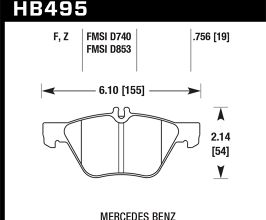 HAWK Ceramic Street Brake Pads for Mercedes CLK-Class C208