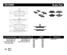 StopTech StopTech Performance Mercedes Benz Rear Brake Pads for Mercedes CLS-Class W218